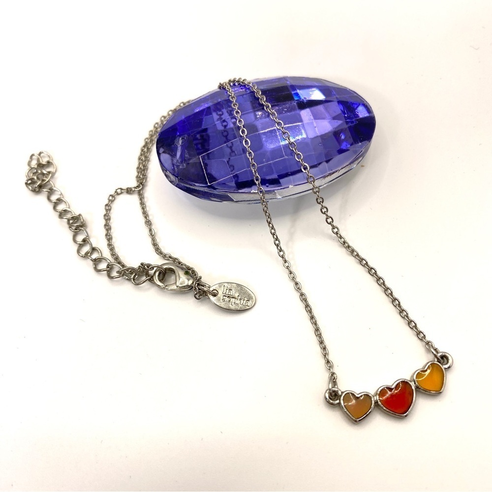 LIA SOPHIA Silvertone Heart Necklace